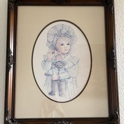 1989 Jan Hagara Framed Lithograph “FALL” MEGAN