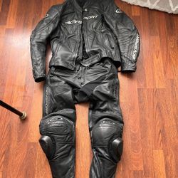 Agv Sport Two Piece Leather Motorcycle Suit 