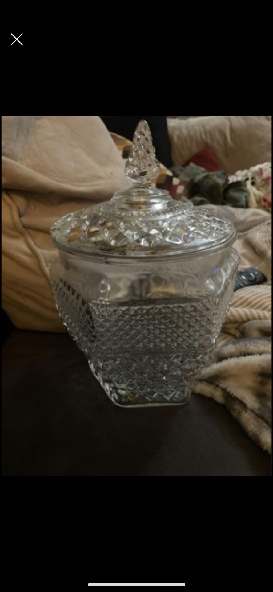 1950s Glass Cookie Jar