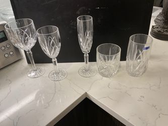 Brookside pattern five different glasses Service for 12 -72 pieces in total plus a couple extra extras $360 at five dollars the same