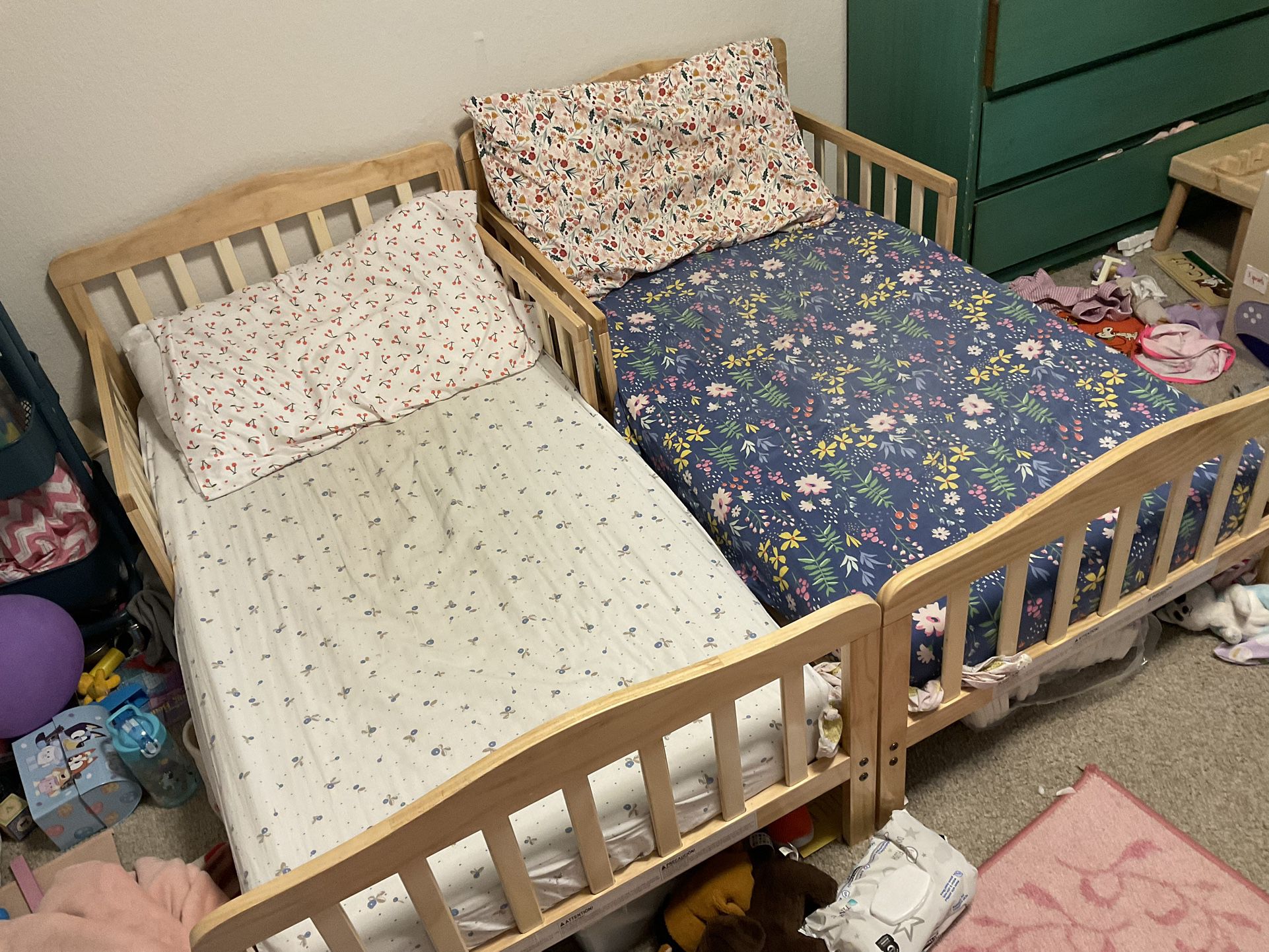 2 Toddler Beds (Frames and Mattresses) *Please see availability description