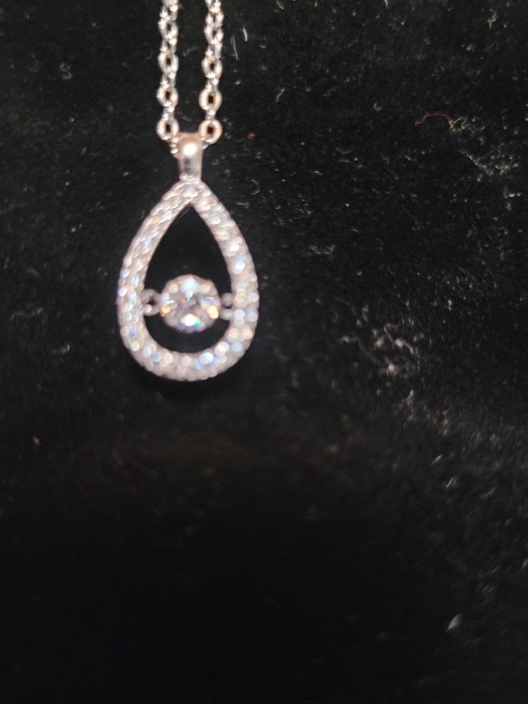 Sterling Silver Dancing Stone Pendant