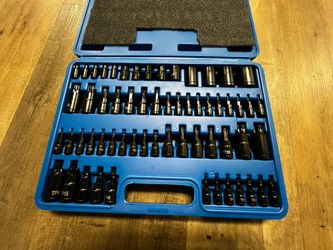 60-Piece E-Socket & Torx Bit Socket Set | External Torx, Torx & Torx Plus | 1/4”, 3/8”, 1/2” Drive | Automotive & Mechanical Tool Kit