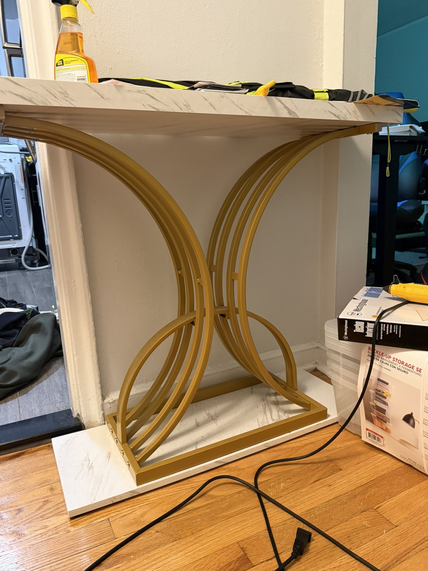 Gold Console Table