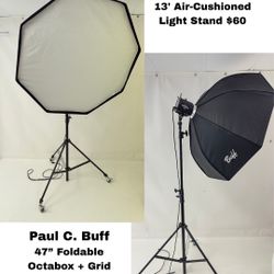 Paul c buff 47” Foldable Octabox + Stand 