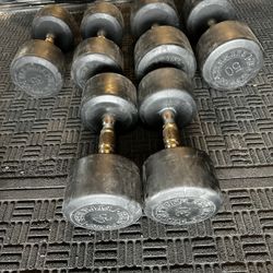 Pairs of 50,35,30 dumbbells weights Hampton brand 230lbs total