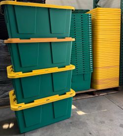 27 Gallon Heavy Duty Storage Tote Bin with Lid – Costco Style – $7 Each