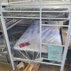 New White Metal Bunk Beds