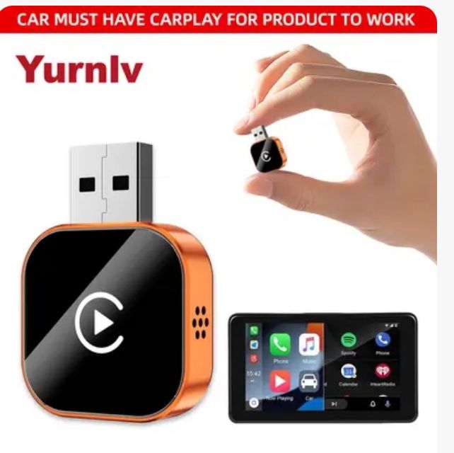 Wireless CarPlay Adapter for CarPlay &Android Auto, Mini Size Wired to Wireless CarPlay, Plug & Play, Fast & Stable Connection, Car Play Adapter Compa