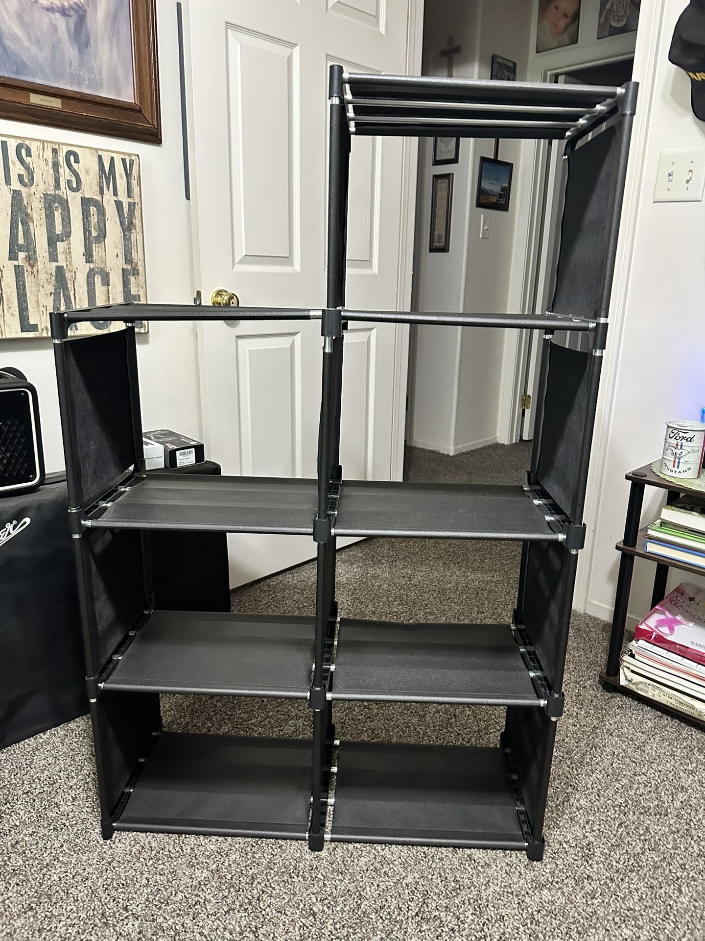 One storage container-organizer drawer cabinet and One shelf unit