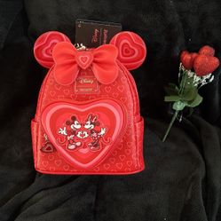 Loungefly Disney Mickey & Minnie ❤️🎒Wallet SOLD separately-Pink One In Profile -(Price Is Firm) 