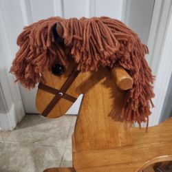 Wooden Rocking Horse - Solid Oak Wood Kids Toy

