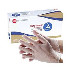 Dynarex Safe Touch Powderfree Vinyl Gloves 100 Per Box