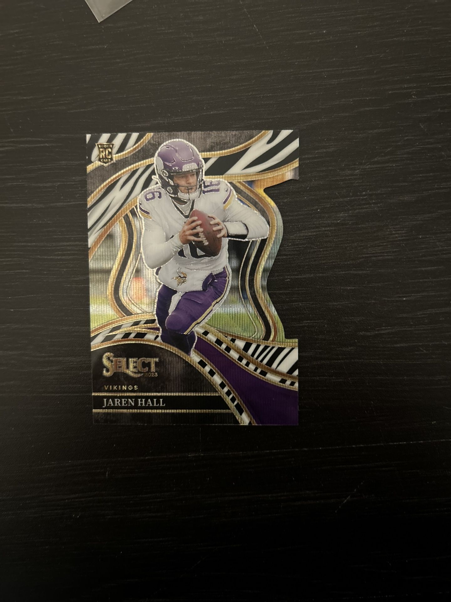 2023 Panini Select Jaren Hall Zebra Die-Cut Prism Rookie Card