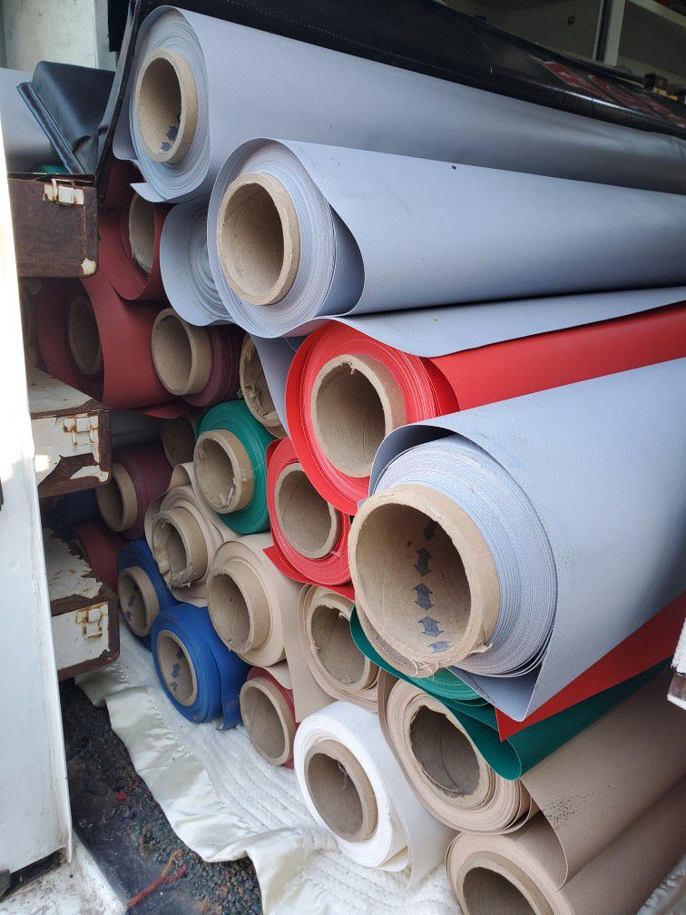 Vinyl  53" W x 50'++  Roll.  Double Sided BANNER MATERIAL
