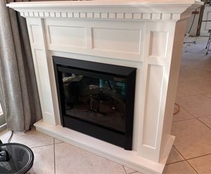 Beautiful electric fireplace and surround