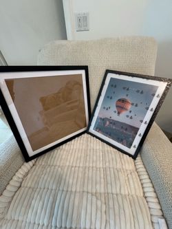 2 Matted Wooden Frames