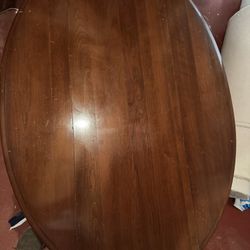 Two Solid Cherry End Tables and Solid Cherry Coffee Table. 