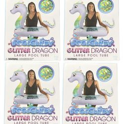 4 Glitter Dragon Large Pool Tubes 