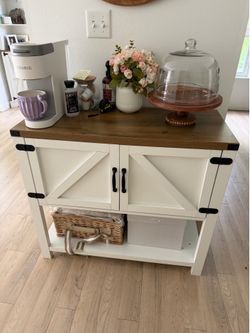 Beautiful Farmhouse Style Coffee Bar / Buffet Cabinet