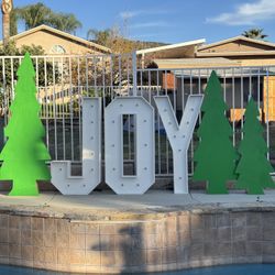 “JOY” Marquee Letters