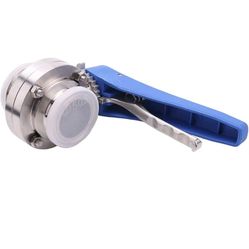 1-1/2 Inch 38Mm SS304 Stainless Steel 1.5 Inch Tri Clamp Butterfly Valve Squeeze Triggerr