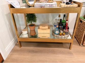 Glass console table