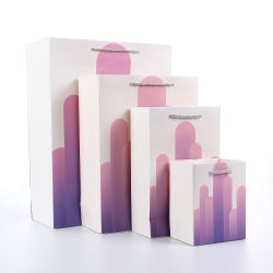 BEROIA Premium Gift Bags – 12 Pack – Size M – 6.5×3.0×10.0 in – 210 GSM White Card – Rope Handles