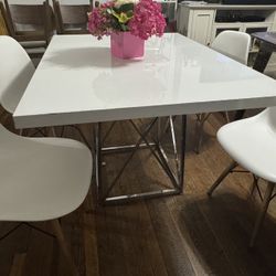 White Dining Table 