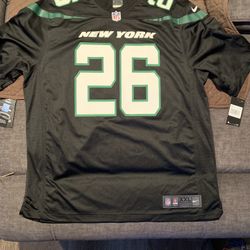 Nike #26 LeVeon Bell NY Jets Black Jersey Brand New