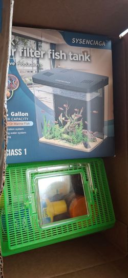 Fish Tank, food, rocks, ect