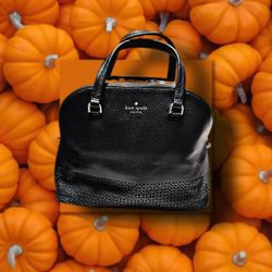 Kate Spade Black Pebbled Leather Satchel