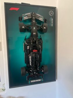 Lego Mercedes AMG Petronas Lego with backboard frame