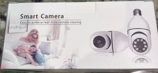 Smart Camera WiFi Light Bulb Security Camera - Real-Time Remote Viewing (New/Open Box)