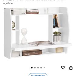 Haotian Home Office Desk Workstation,Floating Desk with Storage 