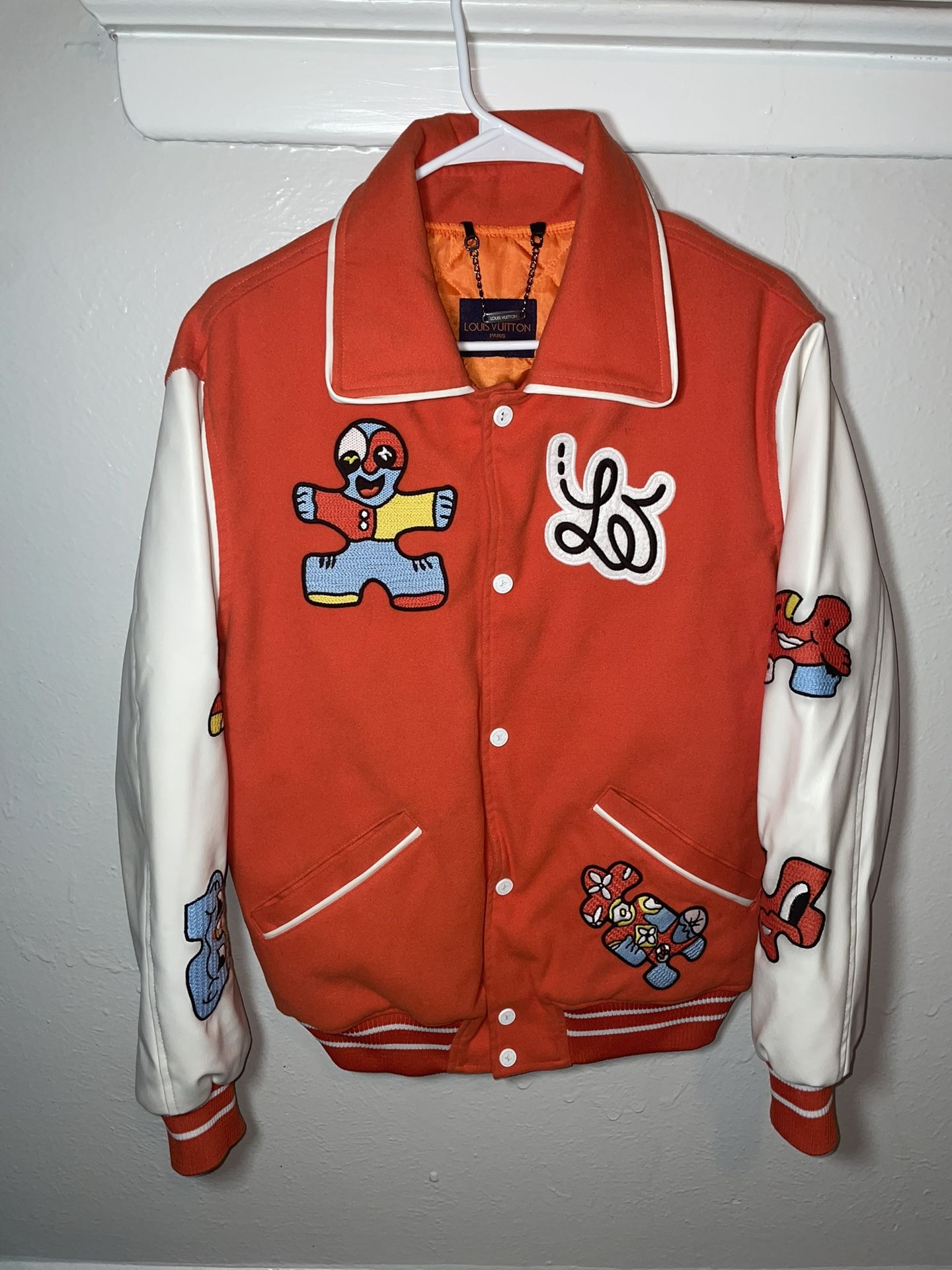 Orange LV Varsity Jacket