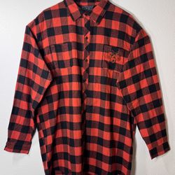 Kreepsville 666 Satanic Circle Red Flannel Shirt 3XL
