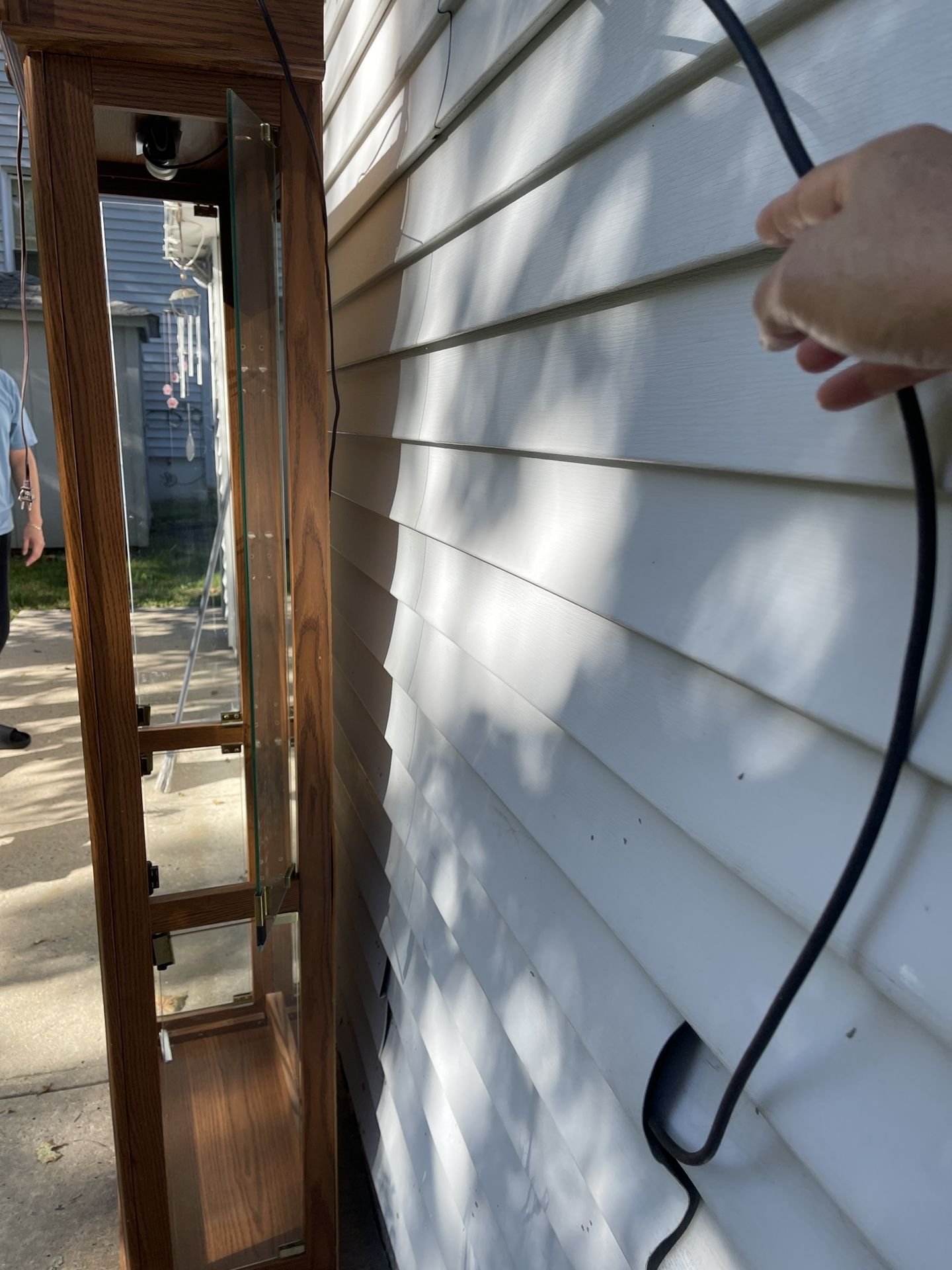 curio with glass shelves