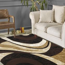 Swirl Brown Area Rug For Sale!