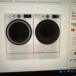 Dryer Riser ….. GE 28 In Wide Laundry Riser 7in Height In White 