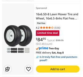 Lawn mower tires and wheels