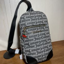 Juicy Couture Status Black Beige Juicy Fruit Sling 