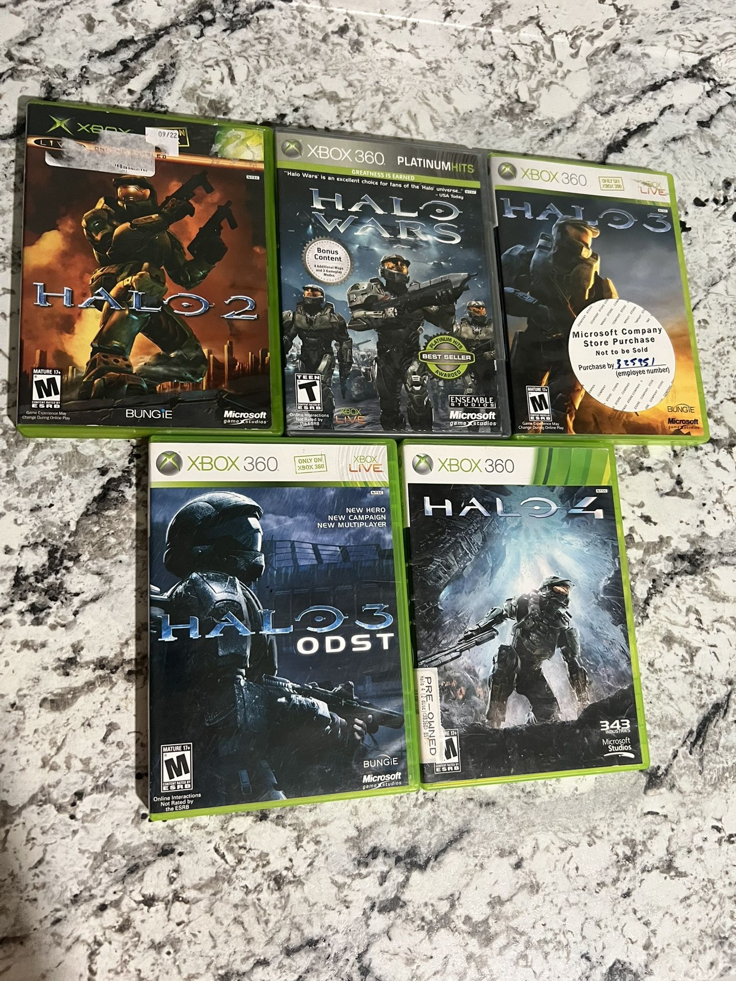 Xbox 360 halo games collection
