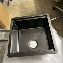 Davivy Single Bowl Drop In Sink 17"x17"x9"