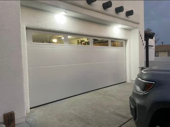 White Sectional Garage Door with Windows