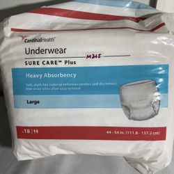 Cardinal Health Underwear Sure Care Plus Large 