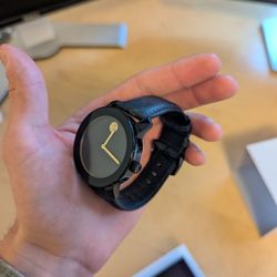 Movado Bold Crystal Black With Gold Accents 