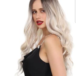 Long Wavy Curly Wigs for Women 24Inch