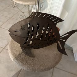 Rustic Metal Iron Fish