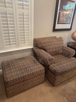 Chair and matching ottoman